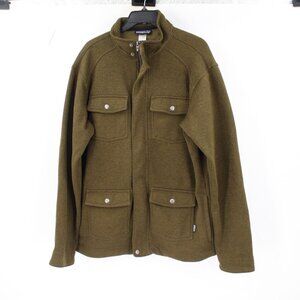 Patagonia Jacket Mens Large Green Better Fleece Chore Full Zip 4 Pocket Snap